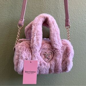 Juicy Couture Blush Pink Faux Fur Handbag